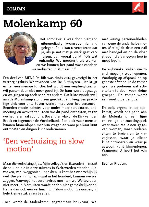 MENSdichtbij's tweet photo. Molenkamp 60. Een verhuizing in slow motion. Column Evelien Ribbens, directeur MENS De Bilt @GemDeBilt https://t.co/rFKNRSODsT