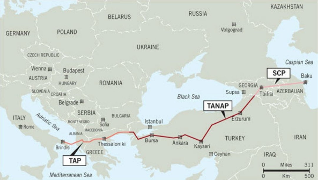 #Azerbaijan 🇦🇿 gives its great contributions to #Europe's energy security

#SouthernGasCorridor #TANAP #TAP #reliablepartners #Azerbaijan #Turkey #Georgia  #EU