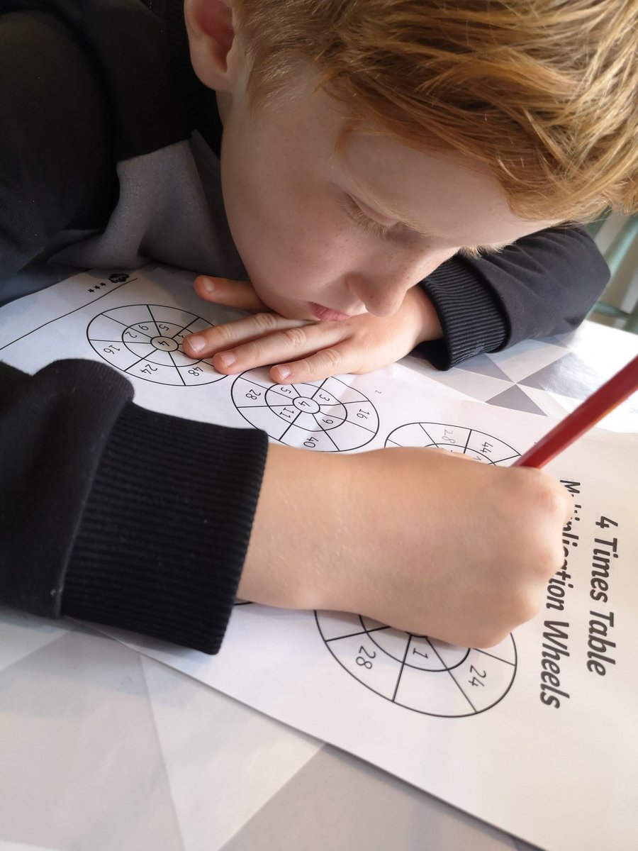 Claremamab83's tweet photo. @EGPA_Y2 Noah's working hard to master his 4 times tables! X x https://t.co/I8cJBWlNwi