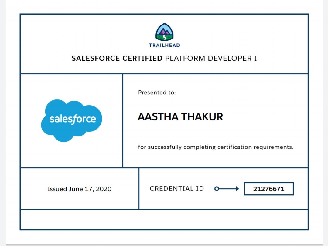 aastha_thakur18's tweet photo. My patience and persistence has finally paid off. one step closer to my salesforce journey with @RevolveSoftech And Thanks to @saurabh_sfdc #salesforce #revolvesoftech #salesforce #revolvesoftech #finally #certified https://t.co/fLZOciVCMF
