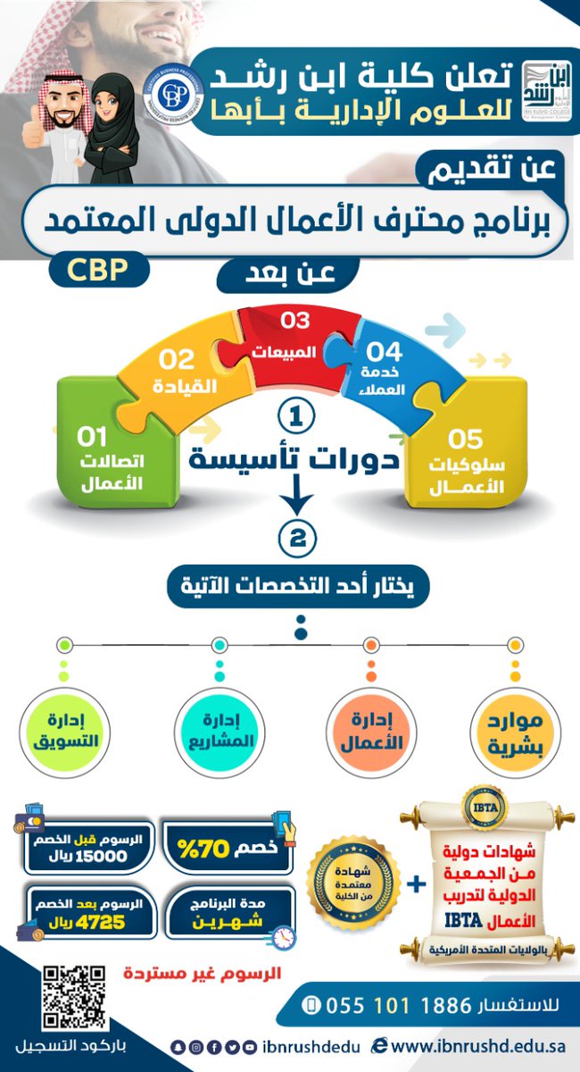 فتح باب القبول في كلية ابن رشد للعلوم الإدارية بأبها كلية ابن رشد للعلوم الإدارية بأبها