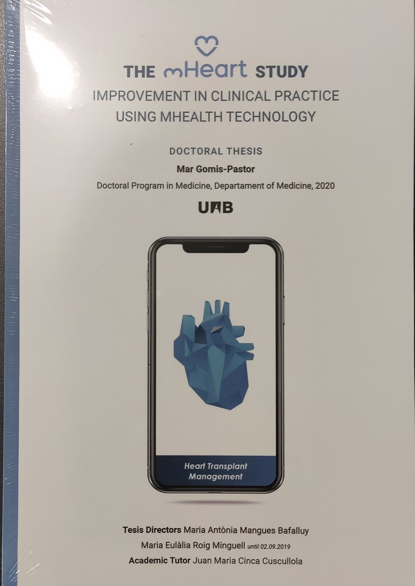 FarmaciaSantPau's tweet photo. Muchas felicidades a @margomis por su presentación de la Tesis Doctoral "The mHeart study. Improvement in clinical practice using mhealth technology". Estamos muy contentos de su gran exposición ayer en formato virtual y por el trabajo de todos estos años! #mheart #mhealth https://t.co/xg8VR8lSV6