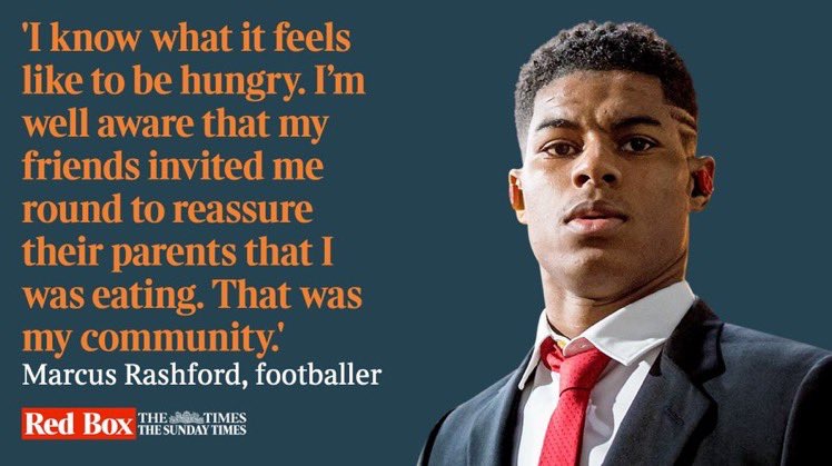 Inspired by your honesty and determination <a href="/MarcusRashford/">MR14</a>. Great reminder of the value of inviting others to our tables. But what does it say about a civilisation that doesn’t prioritise the essential needs of our most vulnerable?