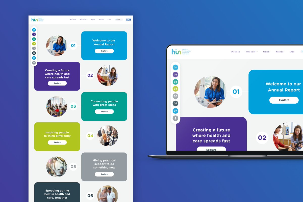 Looking for unique web design and development? Here's something different we created for <a href="/HINSouthLondon/">Health Innovation Network South London</a> A vertical timeline-esque annual report: healthinnovationnetwork.com/annual-report-…

See more of our work here: tenfathoms.co.uk #webdesign #customdesign #nhs