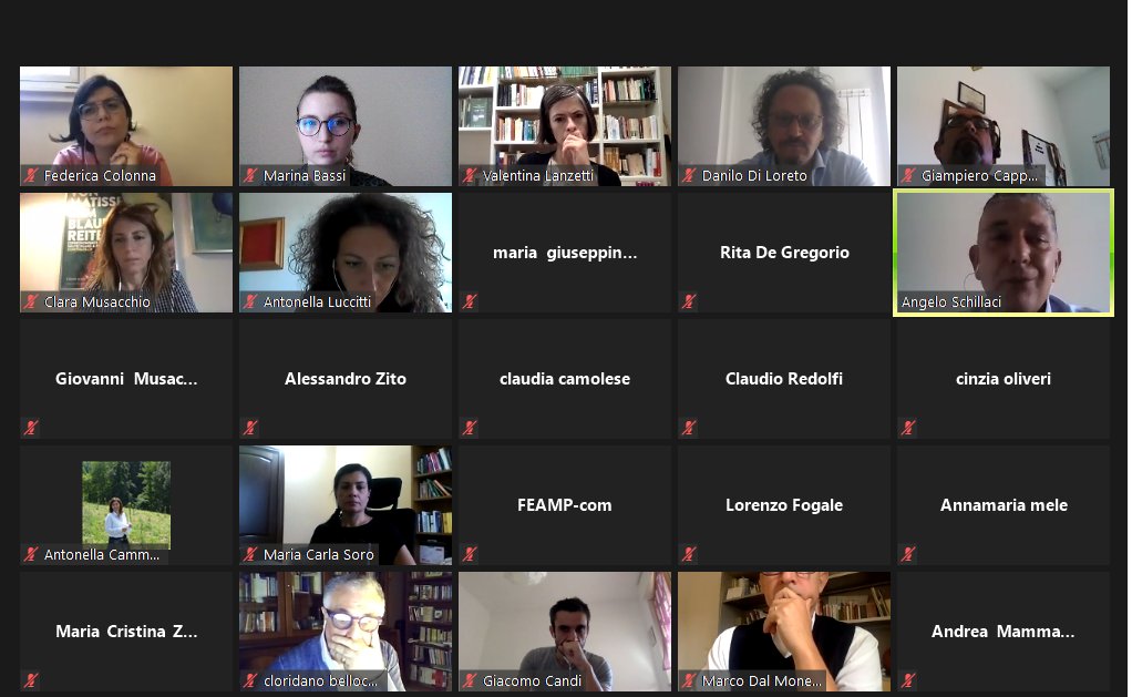 pofeamp's tweet photo. Oggi siamo davvero felici. Sono stati avviati i lavori del II tavolo della #redazionediffusa del #pofeamp sulla valorizzazione delle esperienze dei FLAG con la @ReteFlagItalia nella risposta a #COVID19 | Quali #opportunità per quale #futuro? @angyskill https://t.co/Ew7lPTIbJX