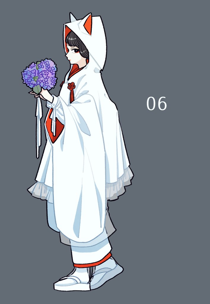 6月 花月 画集 現代創作和服 のイラスト