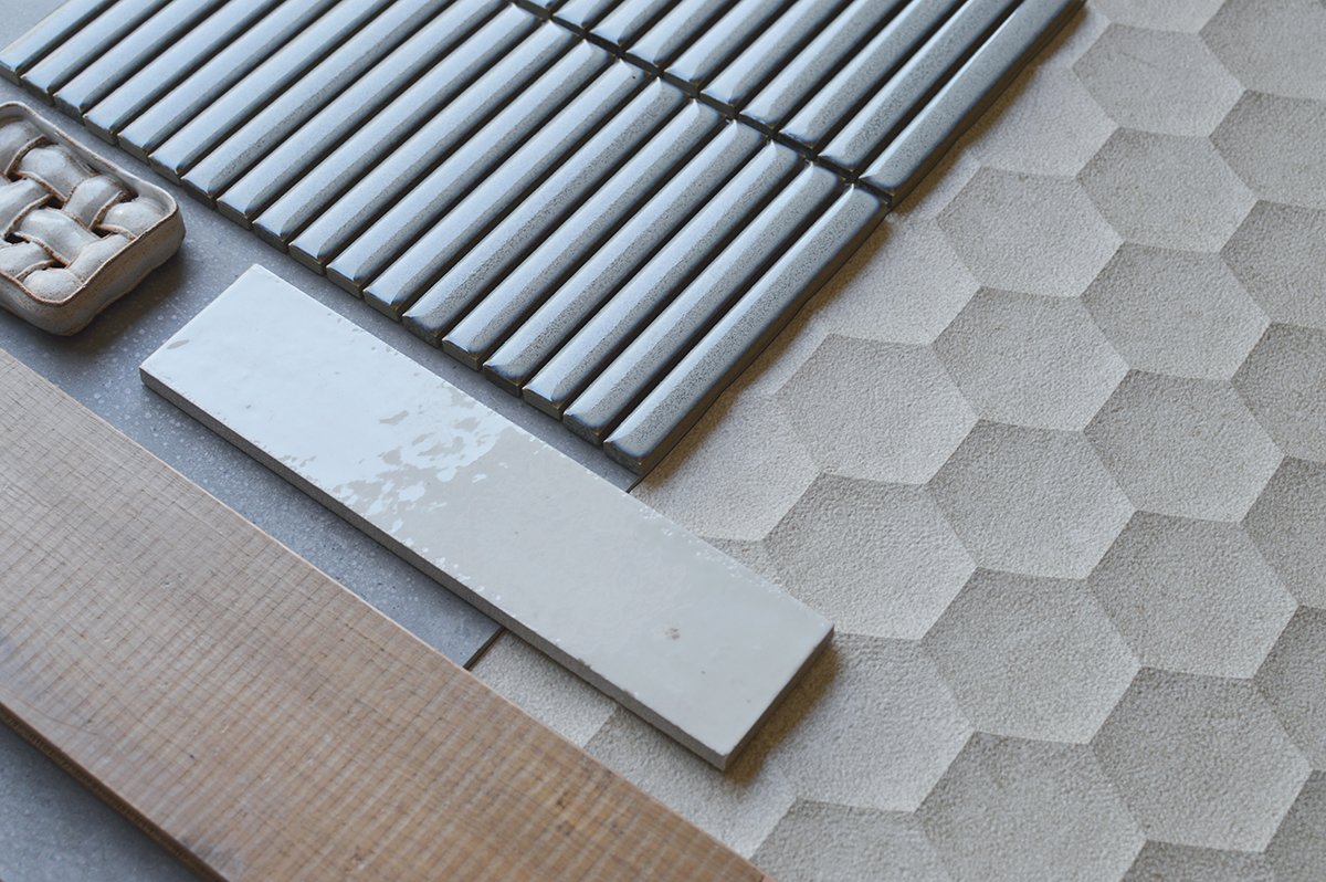 Some recent mood board shots... channelling a much needed restful ambience. Using a mix of materials including new Japanese-style glazed ceramic mosaic tiles, Yubi #tiles #interiordesign domusgroup.com/collections/cr…