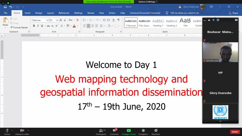 AGRHYMET CCR-AOS (@agrhymetinfos) on Twitter photo AFRIGIST training on line: Web mapping technology and geospatial information dissemination. <a href="/cilssinfos/">CILSS</a> <a href="/servirglobal/">SERVIR Global Collaborative</a> <a href="/USAIDWestAfrica/">USAID West Africa</a> AFRIGIST training on line: Web mapping technology and geospatial information dissemination. <a href="/cilssinfos/">CILSS</a> <a href="/servirglobal/">SERVIR Global Collaborative</a> <a href="/USAIDWestAfrica/">USAID West Africa</a>