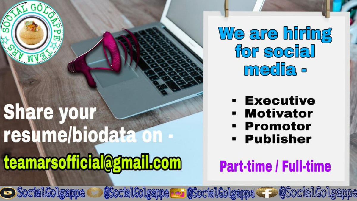 SocialGolgappe's tweet photo. 🎤🎙️ Advanced Resource system is hiring now, Vacancies are Open For Male/Female till 30'th June 2020 📢
#Team_ARS #SocialGolgappe #hiring #vacancy #teamarsofficial #job #BiharMeRojgar #aatmnirbharbharat https://t.co/6X0XlIbKtw