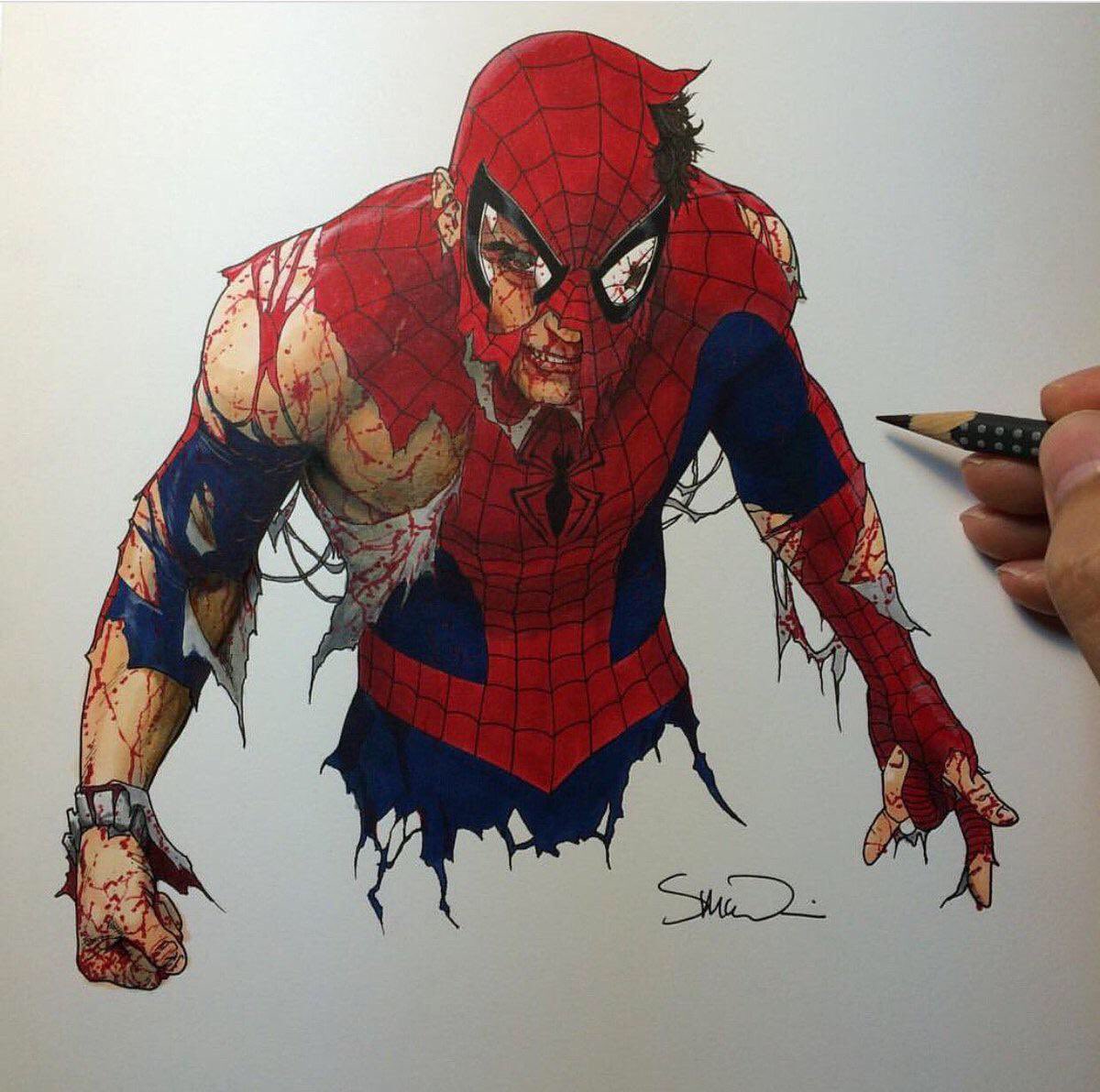 CoolComicArt's tweet photo. Steve McNiven draws a good Spider-Man https://t.co/t0xAkpeh2K