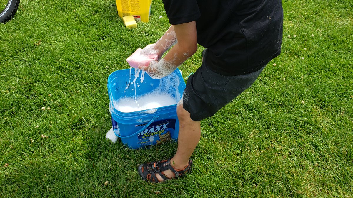 afitzau's tweet image. Wheels Rodeo a success @west_bench. Very busy at the bike wash station. #sd67 #junefun @toddmanuel_67