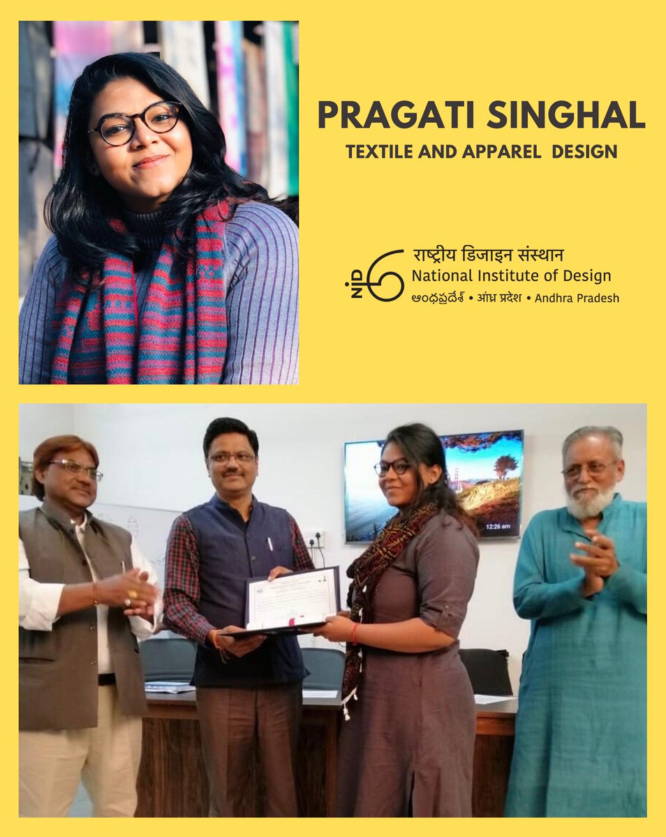 NID_AP's tweet photo. #PrideOfNIDAP !
Pragati Singhal, TAD-2015 batch, got selected among 1000 entries in progrm organised by #BIRAC sponsrd by 
@DBTIndia &amp; @SRISTIORG
She also receivd appreciation grant award of Rs 1 lakh along wd access to Scientfc Institutions acrss India
 
#nidap #nid #SRISTI #DBT https://t.co/2FWnfhHTh8