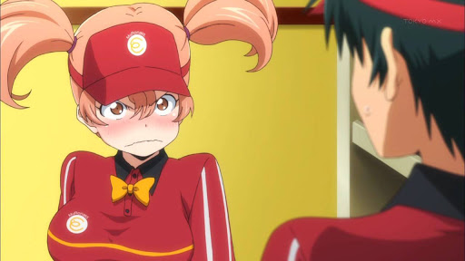 #71 Hataraku Maou-sama!-Best Girl: Chiho Sasaki. I love how cheerful and energetic she is. I like her design a lot as well!This anime was so good. The only real reason it's not higher in the list is that there is only one season and the story didn't advance that much.