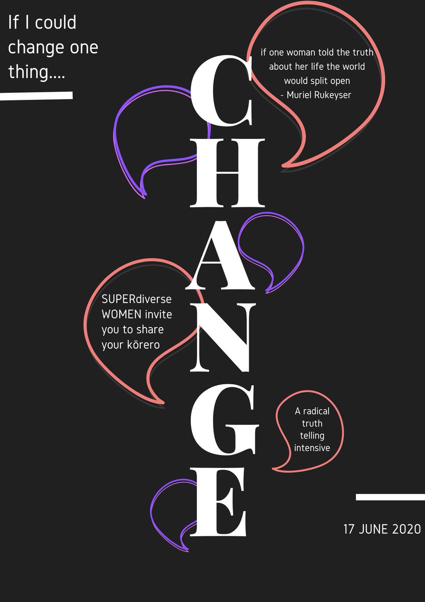 sdi_nz's tweet photo. Our incredible speakers and @SDWnz members will each be sharing a 3 minute korero on the prompt "If I could change one thing..." #superdiversity #change https://t.co/jqbfXgnzQU