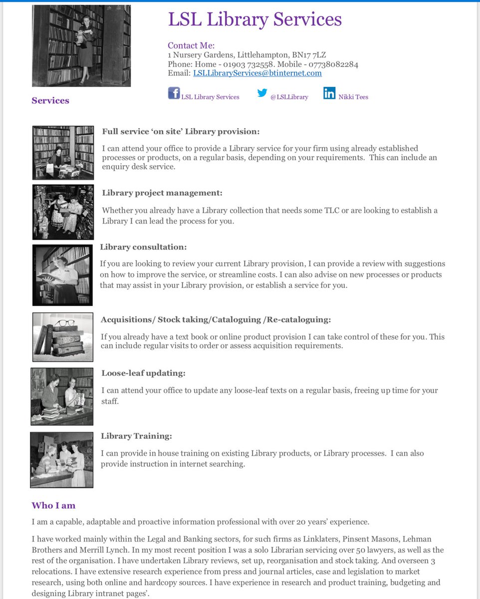 LSLLibrary's tweet photo. Hello. If you work for a #law firm in #Sussex & need someone to sort your legal text books or do some #legal research then please contact me. Here’s some stuff I can help with. #Library #job #helpmegetstarted #worthing #brighton #chichester https://t.co/LRHLVKfhMr