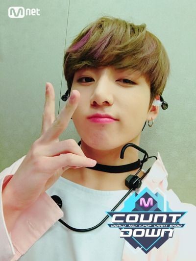 Jungkook with V( or Peace sign) a thread :