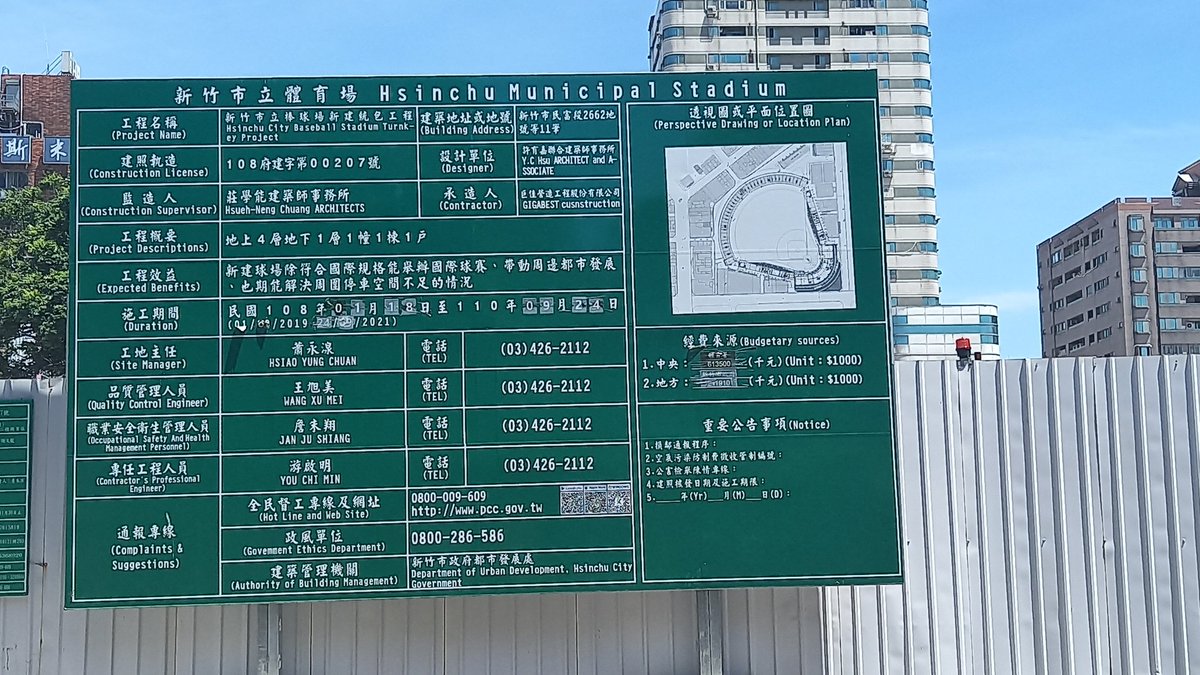 Uzivatel 八月一日靜na Twitteru 新竹市棒球場老場地新建 Cpbl