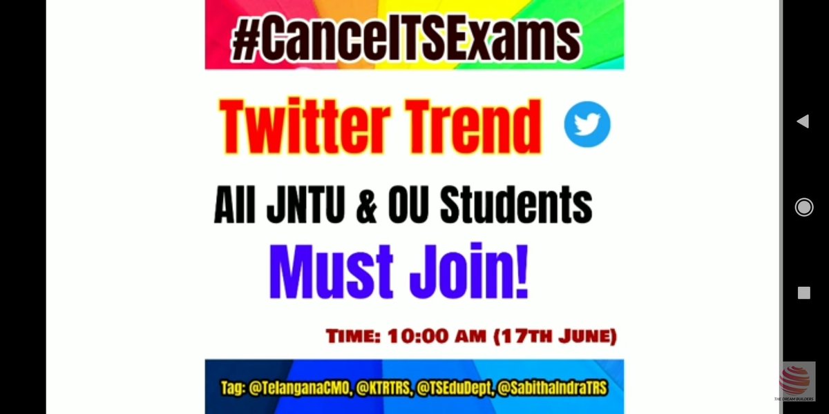 Arun_Heavenn's tweet photo. Cancel exams sir /mam🙏
#saveyoungminds
@TelanganaCMO @KTRTRS @TSEduDept @SabithaindraTRS https://t.co/siMAZ1FKGk