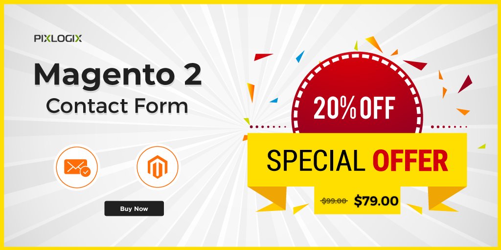 pixlogix's tweet image. Easy Contact Form Extension helps you with multiple types of forms, like product inquiry form, request form, and so on. Learn More: bit.ly/2N5NmOV 

#Magento2contactformextension #Magento2formbuilder #easycontactformextension #Magento2multiplecontactform