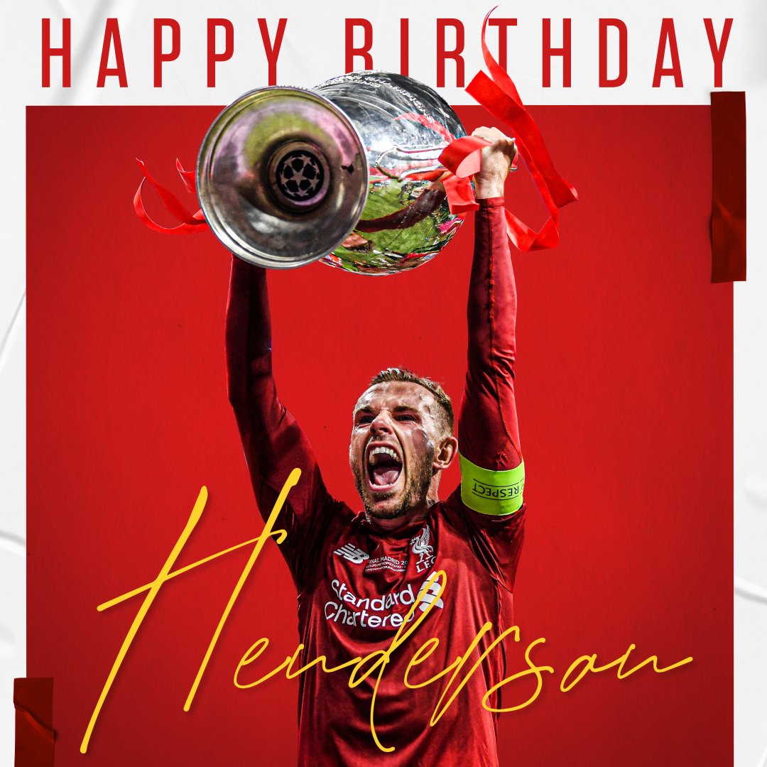 Happy birthday captain Jordan Henderson. You turned 30 today. 