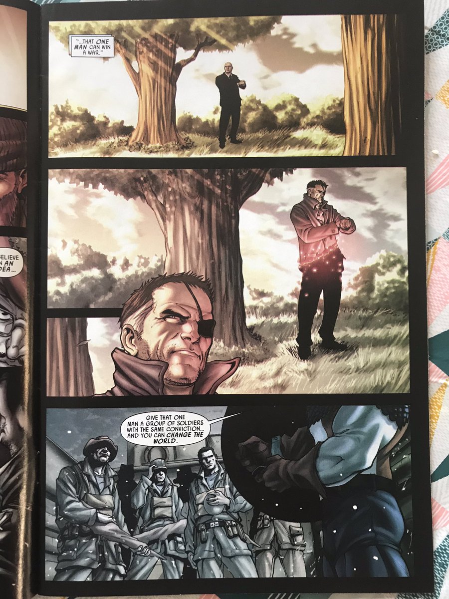 And we’re off, with a Bendis/ Hickman co-written and Caselli illustrated prologue, setting our premise rather efficiently.