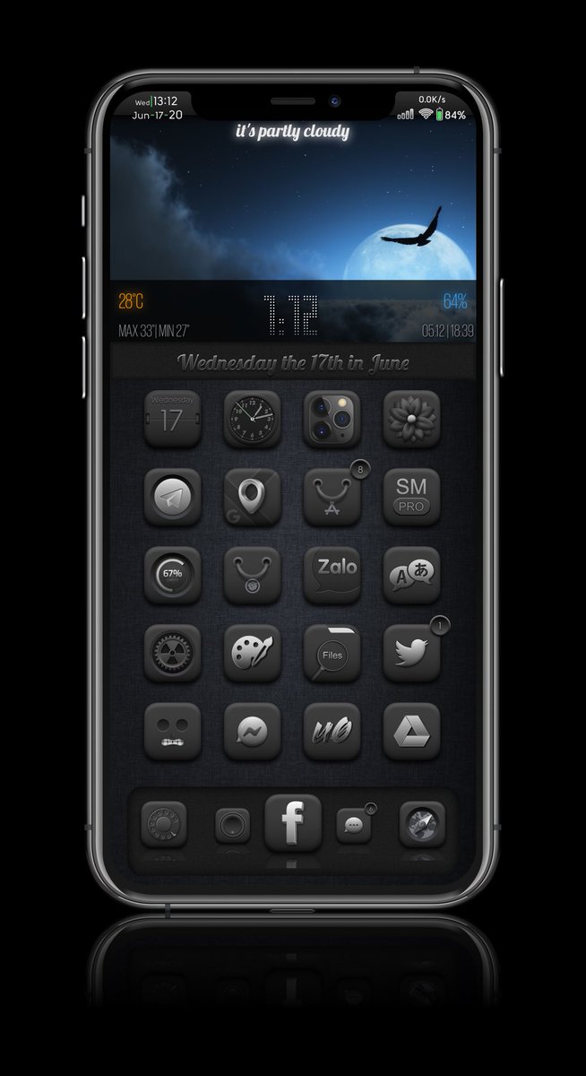 JimmyNguyen80's tweet photo. Amazing widget with awesome icons
#Carbon by @Nyk0n_
#SBHTML by @kleinmone edited by @wrussell1989
#DocknRoll by @TER4M
#SMPro by @screenshot_pro
#NovaStatusbar by @Kal_Themes
#Unc0ver #ithemer #XenHTML2 #NicebarX..
Many thanks to all talented creators for this nice ss 😍🙏🏼 https://t.co/K7aHxKs6dU
