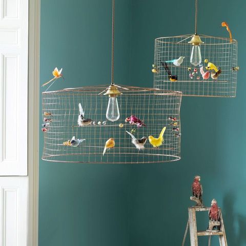 Love hand-made homeware? Add some original style with a quirky ceiling light, such as this Graham &amp; Green Voliéres Bird Cage Pendant. You can discover more fun lampshade choices on Sarah’s latest Style &amp; Décor #blog buff.ly/3dMFXQf