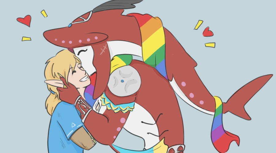 marta_nastro's tweet photo. For the first three day of #hyruleprideweek on Tumblr. #zelda #link #sidon #groose #sidlink #grooselink #grink wlw/mlm/bi https://t.co/Oi7fSVMPvp