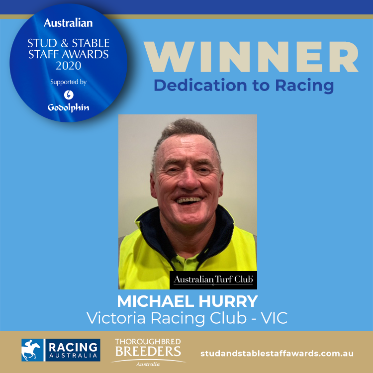 godolphin's tweet photo. 🇦🇺 Stud And Stable Staff Awards winner for 2020 @atc_races DEDICATION TO RACING.
Congratulations @FlemingtonVRC’s Michael Hurry! https://t.co/DaohfNyVRM