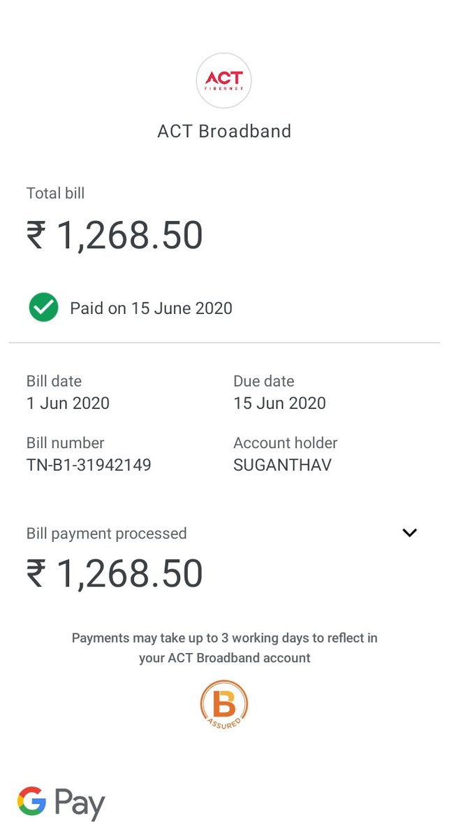 LingarajGopal's tweet photo. @ACTFibernet I have paid my act bill still it's showing an error message Connected, No Internet. My ACT AC No:103015726880 is this.I am attaching my payment receipt for your reference.
I am trying to contact you customer care number from past 10 days, no response! https://t.co/6gGZrSBa2Q