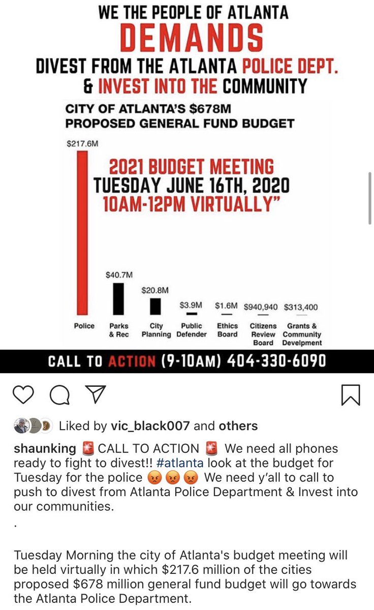 These posts are from his IG and an ACTUAL Atlanta organizer. People usually say “What about the work he does?!” You mean the work OTHER ppl are already doing that he coopts as his own so he can fundraise?!Wouldn’t it be BETTER to lend efforts to local groups? Join forces?
