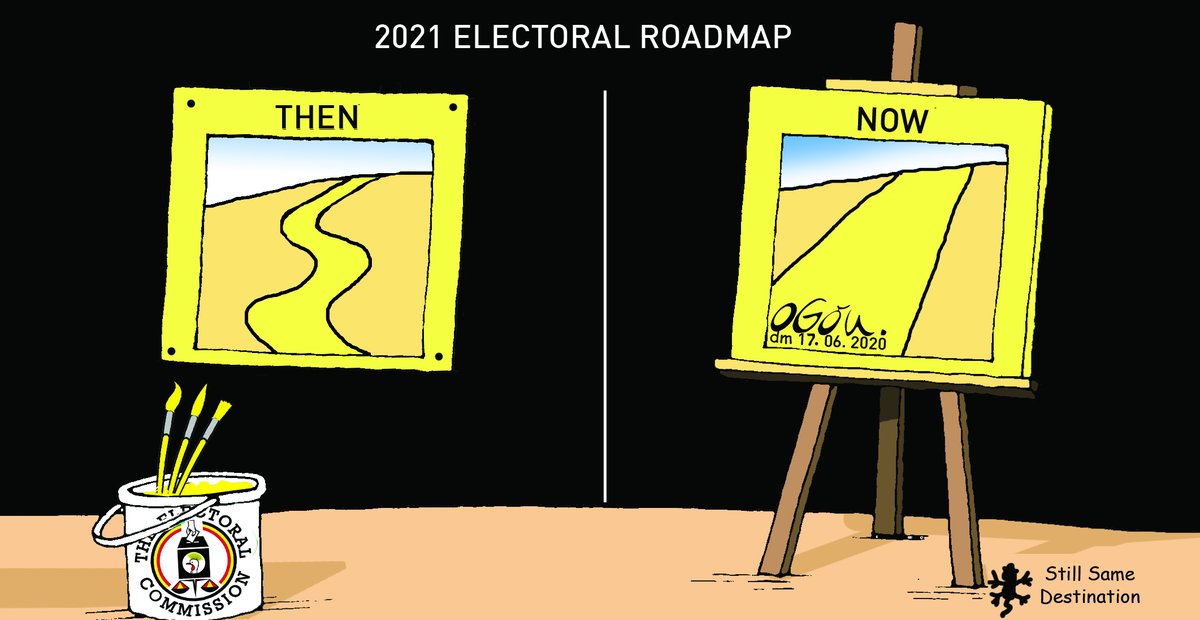 DailyMonitor's tweet photo. Electoral Commission has released a revised roadmap to 2021 elections
#MonitorToons | #MonitorCartoons https://t.co/xnOrBkAuMQ