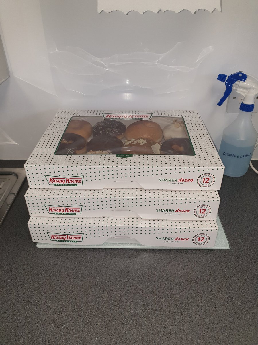 In the greatest policing tradition I have today provided treats for the team for my own birthday (which is tomorrow however I have taken it off).
Police love doughnuts right? 🤷‍♂️