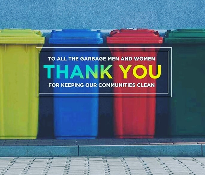 orgprazna's tweet photo. Today is #GlobalGarbageManDay! Thank You the men and women who keep our communities clean for all your hard work every day and during this global pandemic.
#GlobalGarbageManDay
#ThankYou
#EnvironmentClean
#PRAZNA
#RebornYourself https://t.co/8lXYtIMLfQ