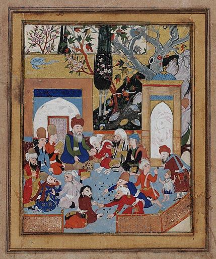  #Rumi Distributing Sweetmeats #Rumi was given a china bowl of sweetmeats by a lady who wished him to pray for her husband, who was on a pilgrimage to  #Mecca.  #Rumi then distributed the sweetmeats to his disciples, yet the bowl miraculously remained full.