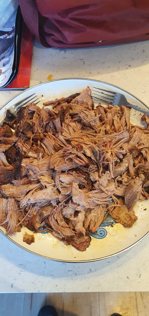BidadChris's tweet photo. Pulled pork.... the first of many https://t.co/Y7HwXPt0qC