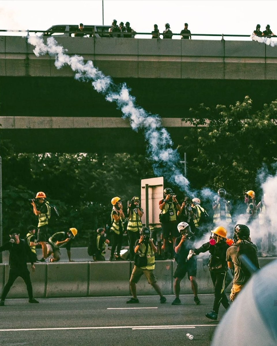 HYREmusic's tweet photo. (over) one year ago in Hong Kong, police threw the first tear gas canister at peaceful protestors. 
One year of unhindered police brutality. One year of police attacking, abusing, raping, murdering civilians. (1/5)

📸cr: @ https://t.co/esKAMcQeVi on insta https://t.co/pOUnBrCw9G