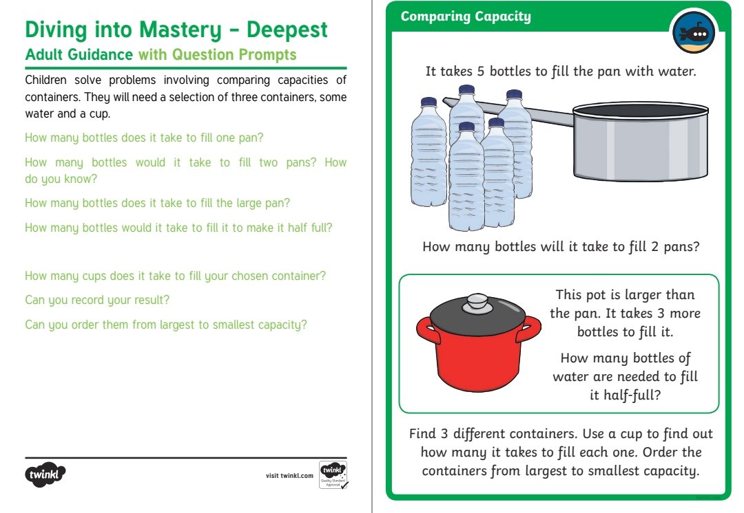 MissF_Borestone's tweet photo. Here are some capacity challenges to try.  They range in difficulty from 'diving', 'deeper' and then 'deepest'. https://t.co/YAohXxu2LJ