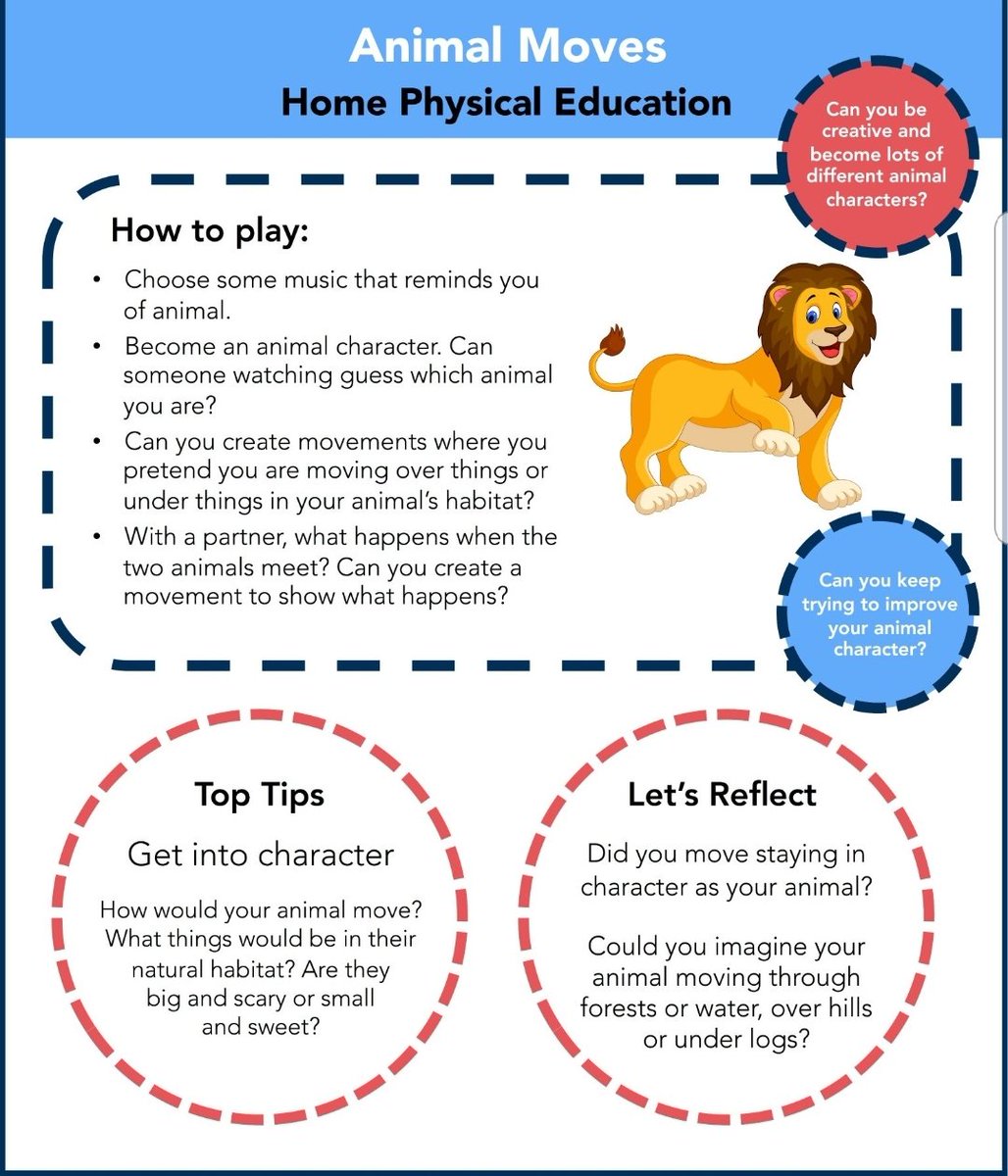 MissF_Borestone's tweet photo. Have some fun with today's fun P.E activity 'Animal Moves'. Which animal will you be? https://t.co/0LRQIrgOAm