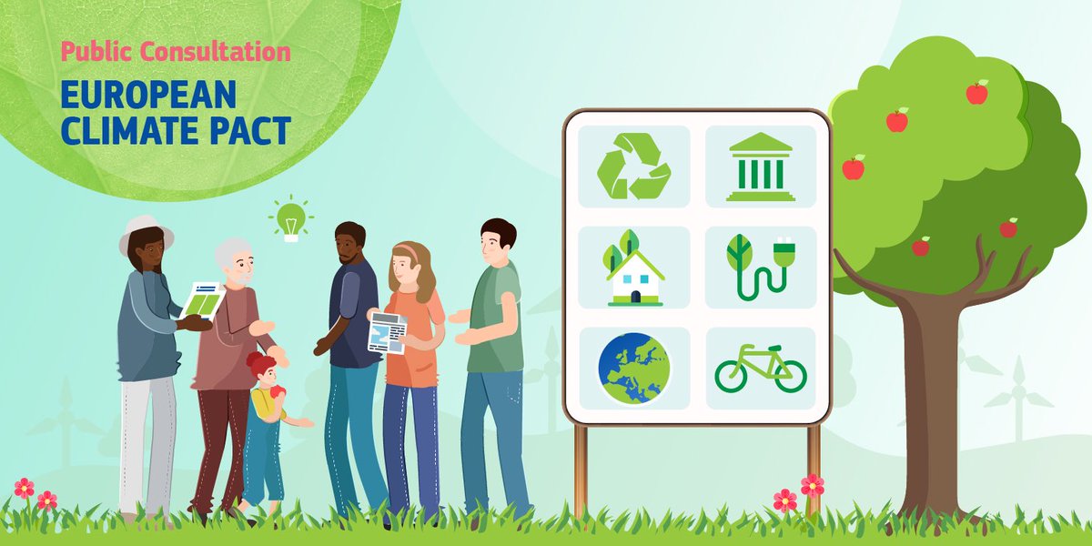 🚨Alert 🚨
Our consultation on the #EUClimatePact 🌱 closes today.
If you got big, bold ideas to spark #ClimateAction 🌍, don’t miss the chance to share them with us &amp; #EUHaveYourSay 💬
Let’s join forces &amp; create together the #EUClimatePact 👇🏼
europa.eu/!tk48mN #EUGreenDeal