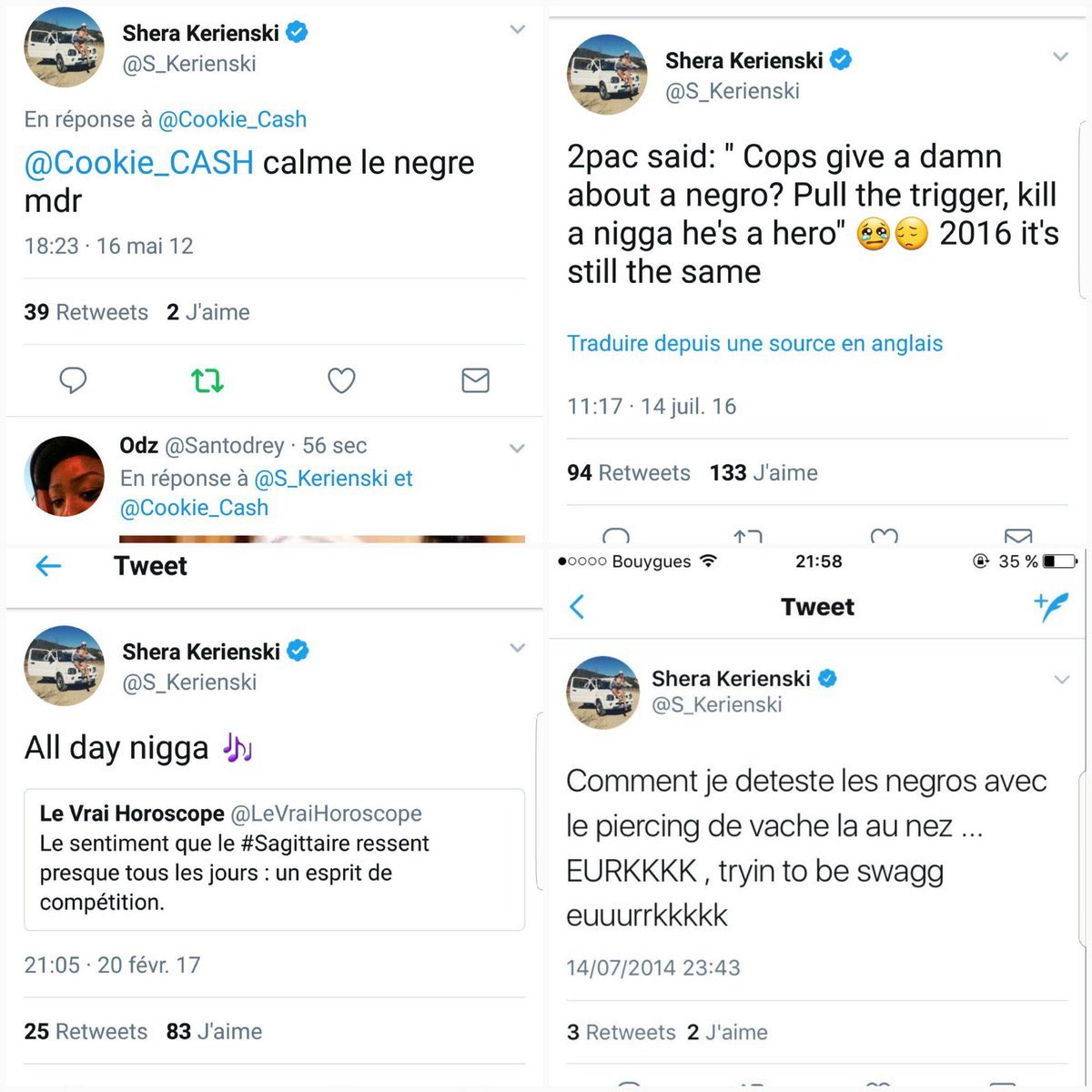 Premièrement, les origines. On est en 2011 et notre chère personne concernée poste ces tweets :