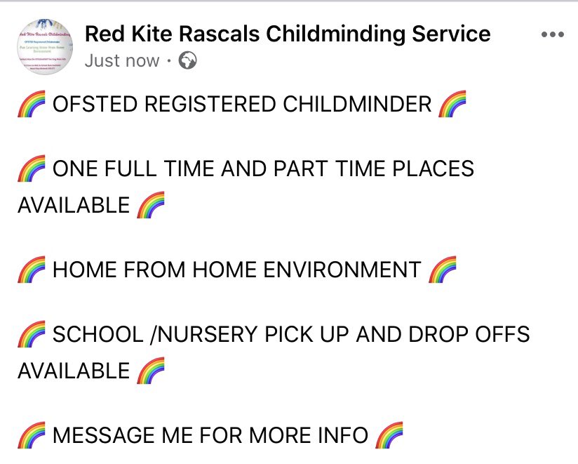 #redkiterascals #childminder @childcare #ofstedregistered #selfemployed