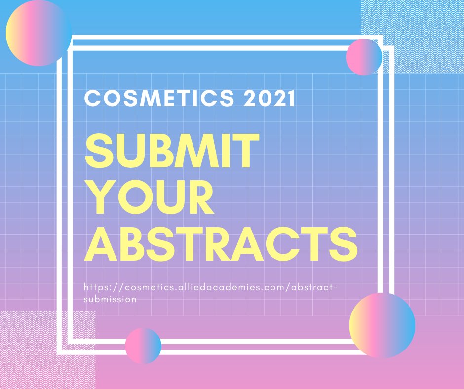 Cosmetics_2021's tweet image. We are back again! Our Cosmetics 2020 conference has now been postponed to March 2021. We welcome abstracts for our 2021 conference. 
Abstract Submission: cosmetics.alliedacademies.com/abstract-submi…
#cosmeticsconference #cosmetologyconference #cosmeticssurgery #covid19 #coronavaccine