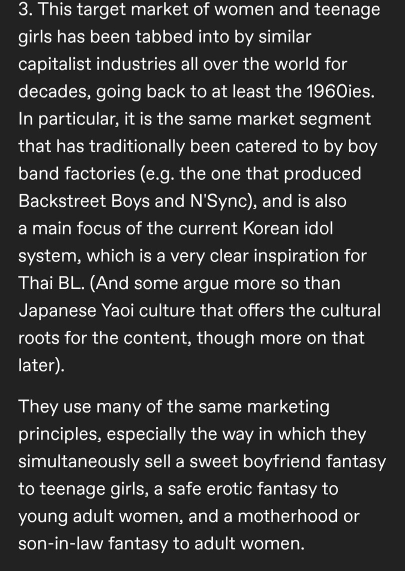 I made a longer post on Tumblr on the systemic and capitalist side of the BL industry. I'm posting it here in 3 parts.  #นักแสดงตึกเจ็มเป็นไรมากปะ