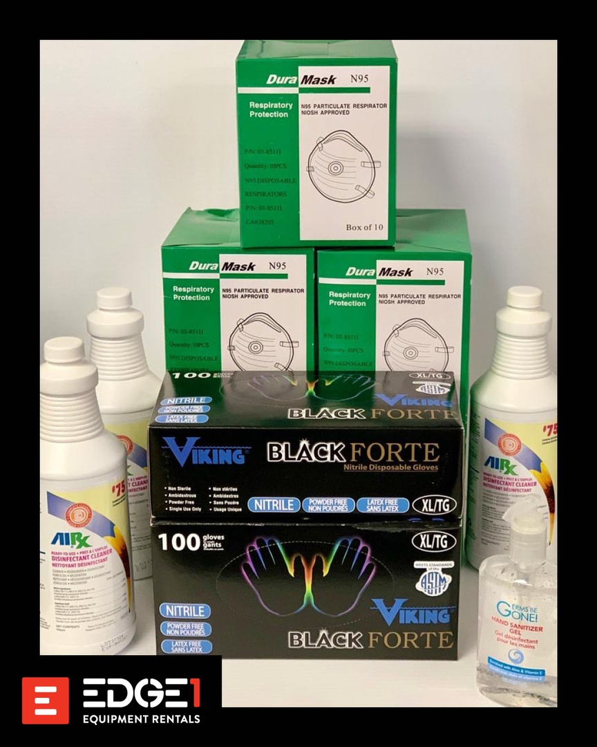 Edge1Equipment's tweet photo. Here at EDGE1, everyone's health and safety is our top priority. We're here for all of your PPE needs! Pick up yours today. 1.800.216.6663 
#EDGE1 #PPE https://t.co/BBpXmjFJjd
