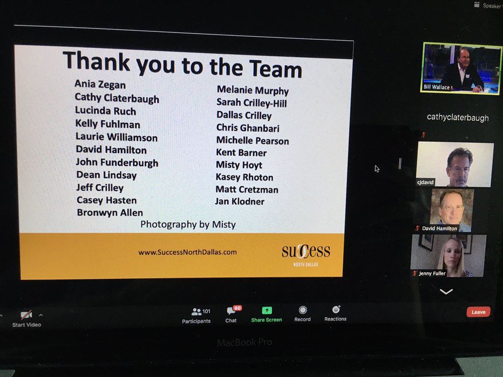 Thank you to the team of volunteers that help with <a href="/SuccessNorth/">Success North Dallas</a> you all are invaluable to us! <a href="/billwallace1/">Bill Wallace</a>  #SuccessNorthDallas #BestNetworkinginDFW #Networking <a href="/cdclaterbaugh/">cdclaterbaugh</a> <a href="/LucindaRuch/">Lucinda Ruch</a> <a href="/deanlindsay/">Louche_77</a> <a href="/MelanieMurphyVO/">Melanie Murphy Speaks</a> <a href="/jeffcrilley/">Jeff Crilley</a> <a href="/BronwynAllen/">Bronwyn Allen</a>