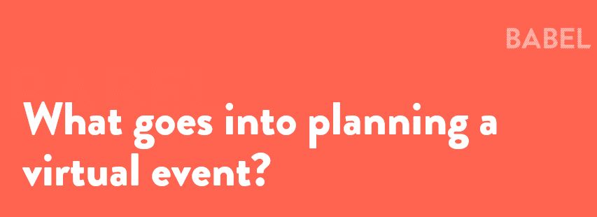 BabelPR's tweet photo. And @weekstweets, what goes into planning a virtual event?
"You have to think about it as hosting a community event: building an experience, rather than building a #webinar. You need to think more about the overall experience.”
#BabelTalksVirtualEvents https://t.co/f8vs8jm1HW