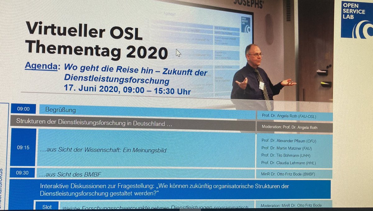 Grossartiger #OSL Thementag 2020!! Ein riesengrosser Dank an MinR Dr Otto Bode ⁦<a href="/BMBF_Bund/">By Ethical Hacker</a>⁩ für so viele spannende Inspirationen! Dank allen Mitwirkenden in Hamburg, Berlin, Nürnberg, Bamberg, Karlsruhe, München, Wien, ... Thx a lot ⁦<a href="/AngelaRothOSL/">Angela Roth</a>⁩ ⁦<a href="/UniFAU/">FAU Erlangen-Nbg</a>⁩