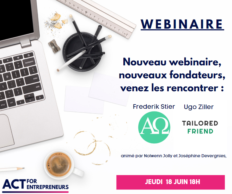 KriptownFR's tweet photo. Il reste encore quelques places pour le second #Webinaire du 18 juin à 18h.
Venez à la rencontre de nos entrepreneurs Frederik Stier et Ugo Ziller, et découvrez les beaux projets que sont AlphaOmegaGreen et Tailored Friend. 

Inscrivez-vous : https://t.co/q6DhXDq4Bx https://t.co/lB3XiRfjeo