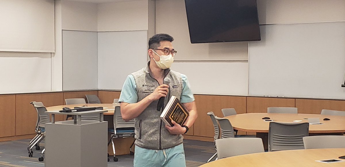 Congratulations to Dr. Jack Chen, as he accepts his award for PGY1 of the year!  We are so proud of his dedication to providing excellence in patient care!  Not to mention his dedication to his own education! #internoftheyear
